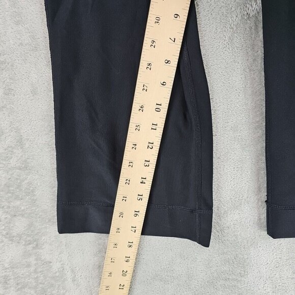 Nike Dri-Fit Pants Womens Size S Black Wide Leg Stretch Cropped Athletic Active - Picture 7 of 8